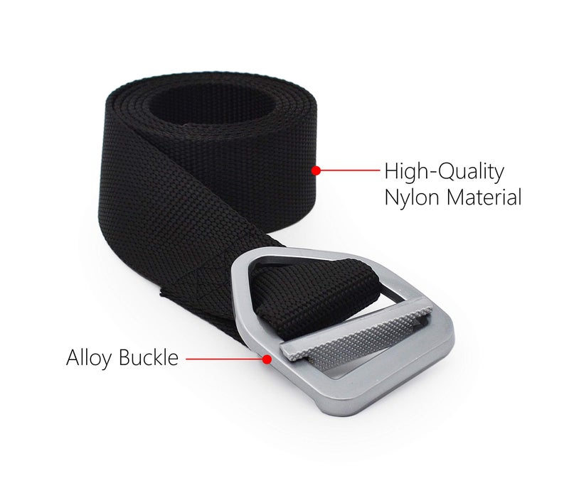UltraKey Tactical Belt, Military Style Nylon Web Belt for Outdoor Sports Black - Image 5